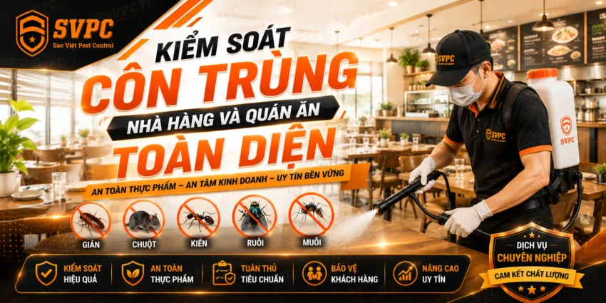 Giải Pháp Kiểm Soát Côn Trùng Nhà Hàng Và Quán Ăn Toàn Diện