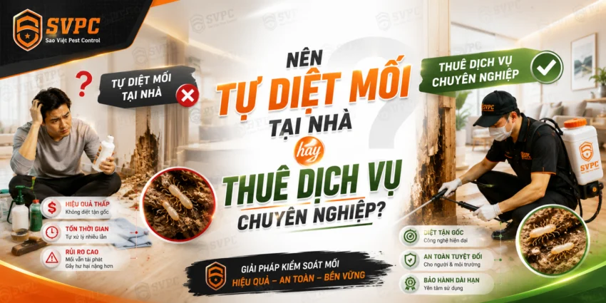 Nên Tự Diệt Mối Tại Nhà Hay Thuê Dịch Vụ Chuyên Nghiệp?