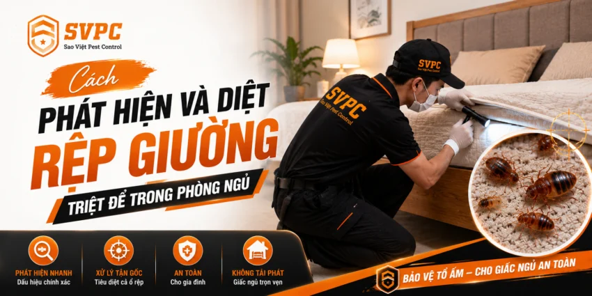 Cách Phát Hiện Và Diệt Rệp Giường Triệt Để Trong Phòng Ngủ