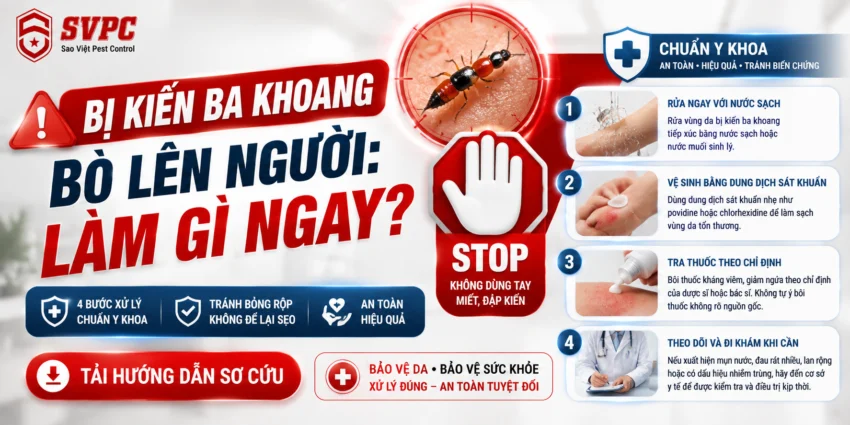Hướng Dẫn Cách Xử Lý Khi Bị Kiến Ba Khoang Bò Lên Người