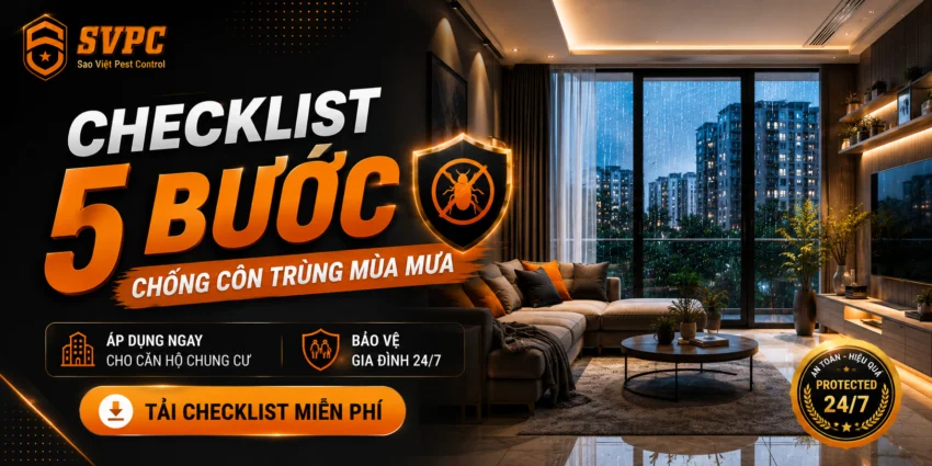5 Bước Chống Côn Trùng Mùa Mưa Cho Căn Hộ Chung Cư