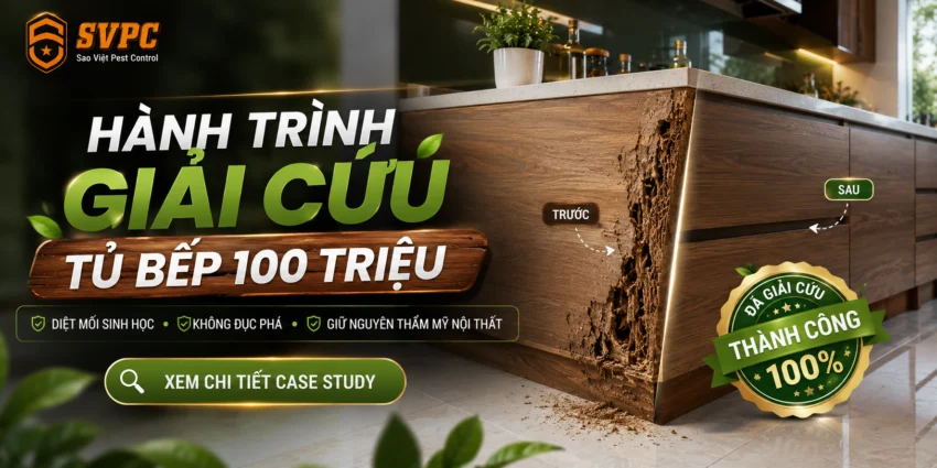 Hành Trình Giải Cứu Bộ Tủ Bếp 100 Triệu Bị Mối Ăn Rỗng Ruột