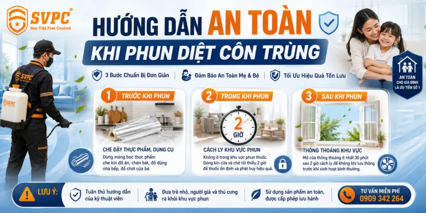 Cần Làm Gì Trước Và Sau Khi Phun Diệt Côn Trùng Tại Nhà?