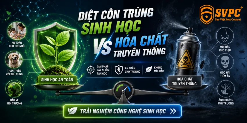 So Sánh Diệt Côn Trùng Sinh Học Và Hóa Chất Truyền Thống