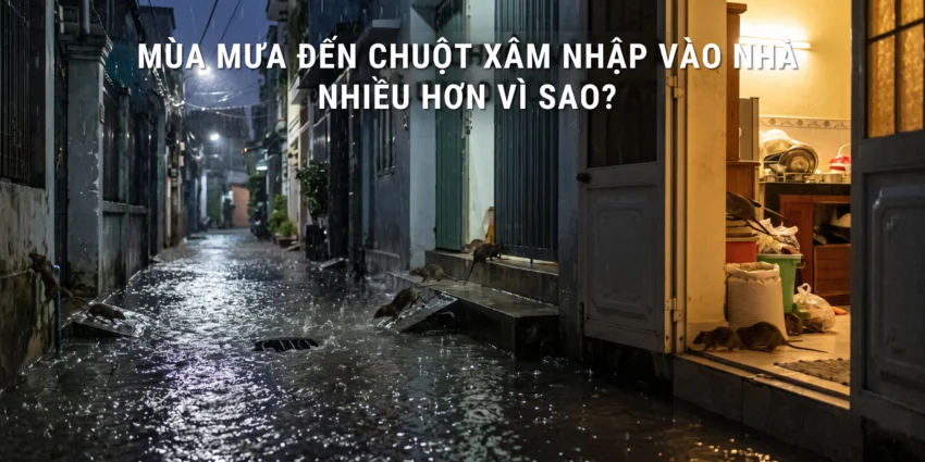 Vì sao chuột xuất hiện nhiều hơn vào mùa mưa